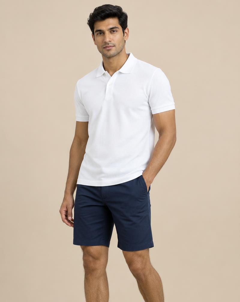 Men's White Polo T-Shirt